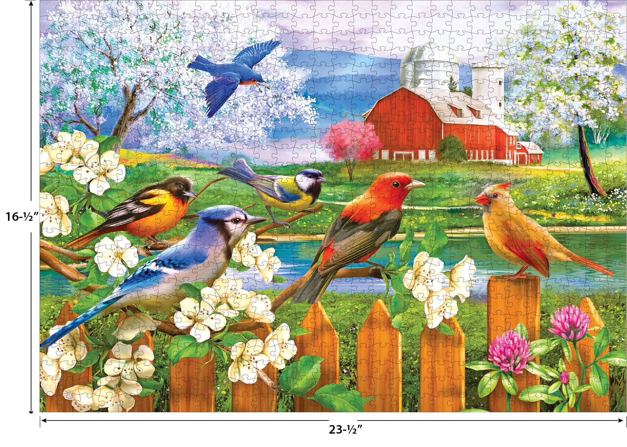 【新品】GROW UP Rez ブルースピキュール　6本セット RoseArt Colorluxe 750-Piece Spring Gathering Adult Jigsaw Puzzle