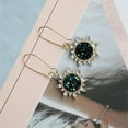 thumbnail image 5 of Fiaya Women Trendy Sunflower Earrings, 1Pairs Personality Romantic Crystal Zircon Sunflower Earrings, Shiny Long Tassel Ear Drop for Women Girlfriend Wife Sister, 5 of 5