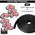 thumbnail image 6 of Furniture Edge and Corner Guards, Baby Proofing Edge Safety Gurards with 3M Tape, 16.4ft Table Corner Protector for Chair Desk Coffee, Black, 6 of 8