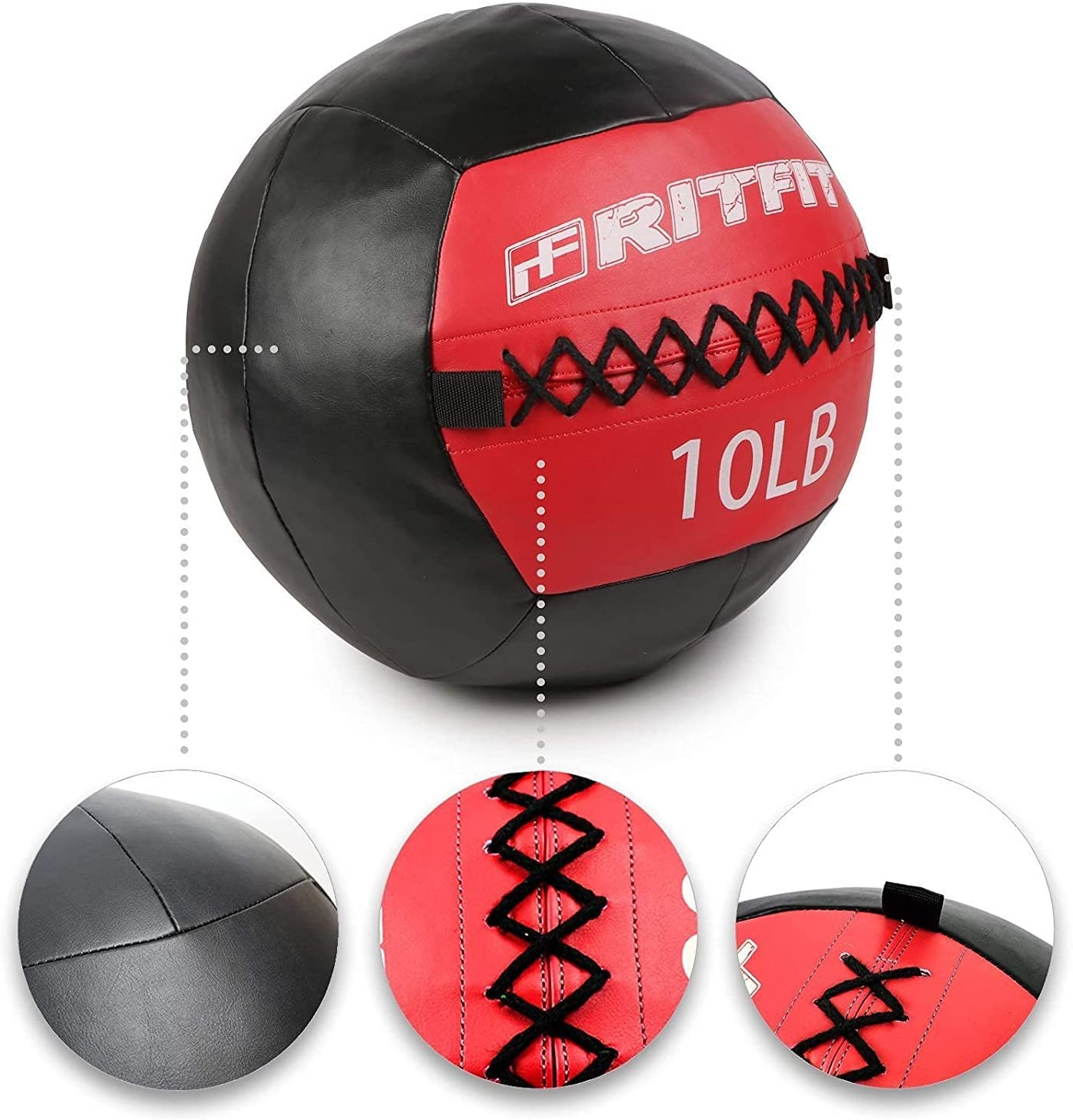 RitFit 10lb Soft Medicine Ball / Wall Ball for Strength and ...