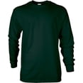 thumbnail image 3 of Gildan Mens Ultra Cotton Long Sleeve T-Shirt, Style G2400, Multipack 2 Forest Green 2-pack XX-Large, 3 of 4