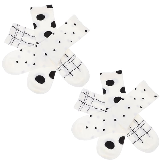 WHAMVOX 3 Pairs Of Women Crew Socks Breathable Black Men Girls Women Ladies For Office Casual Spring Summer