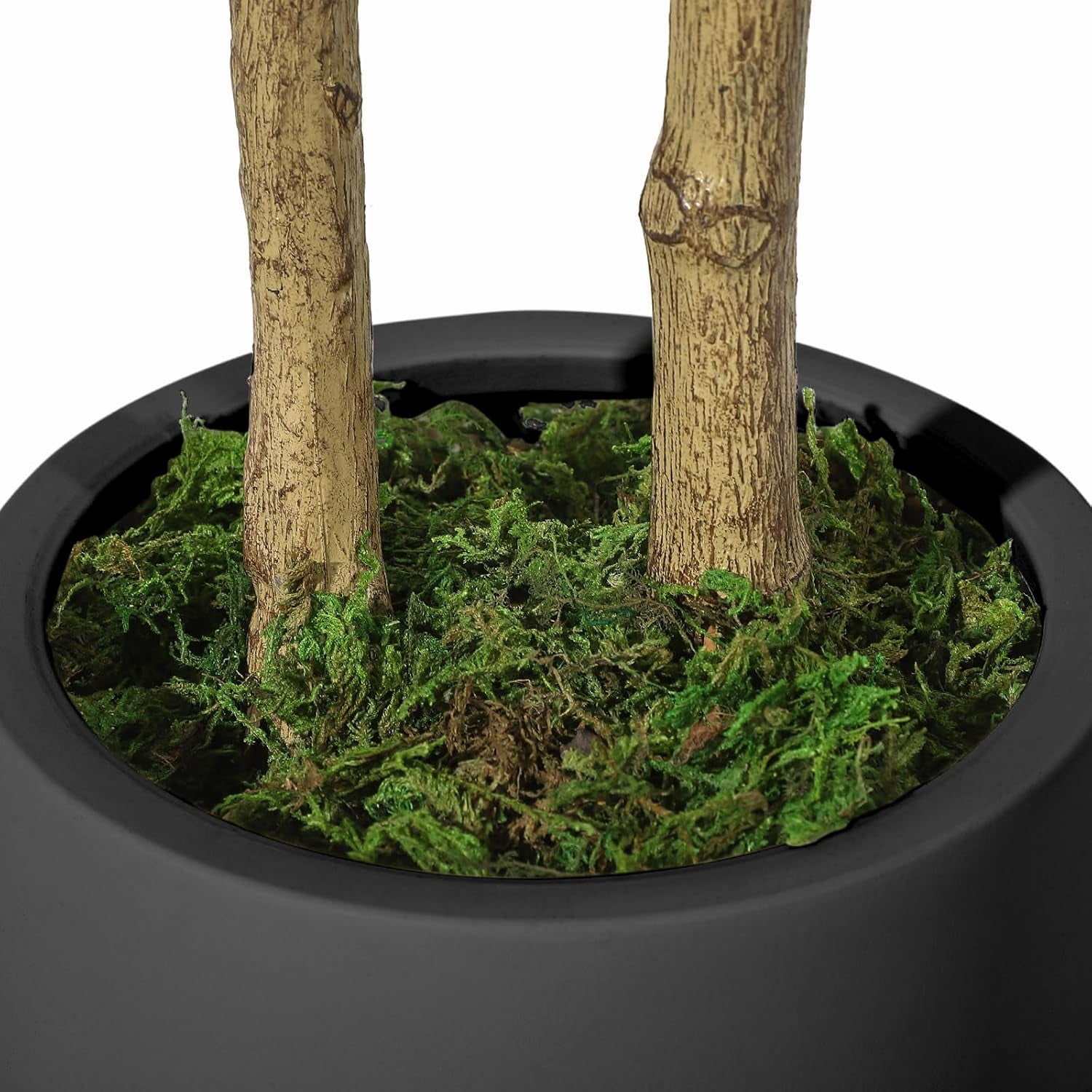 Artificial Ficus Tree with Natural Wood Trunk and Lifelike Fruits, Realistic Fake Indoor Plant for Home, Office, Living Room Decor, Perfect as a Housewarming Gift
