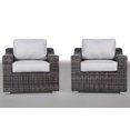 thumbnail image 2 of Living Source International Chaise de Patio avec Coussin, Espresso/gris (Ensemble de 2), 2 of 9