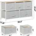 thumbnail image 2 of RTYJGD Rustic 5-Drawer Storage Chest, Foldable Drawer Organizer, Bedroom Living Room Cabinet,Natural + Light Grey, 2 of 9