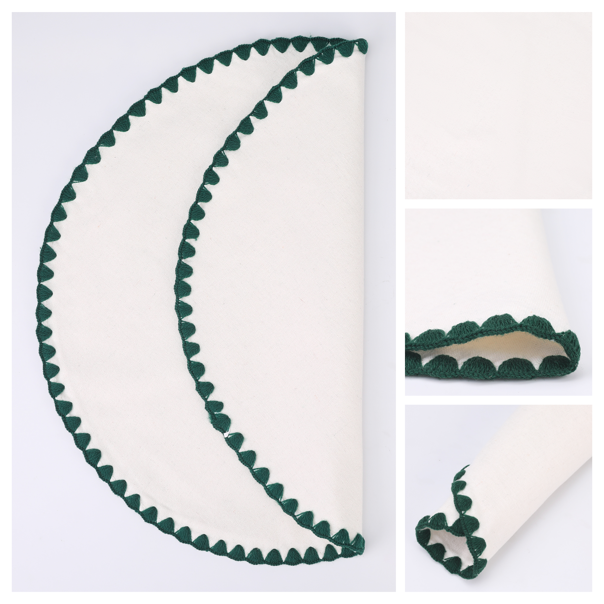 Farmhouse Placemats Set of 6 Placemats for Dining Table Decor Indoor Washable Kitchen Table Mat Green Line 15inch
