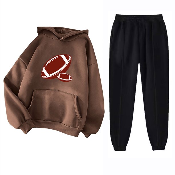 Puntoco Sudadera con Capucha para Mujer Sudadera con Bolsillo De Manga Larga Pantalones De Moda para Mujer Conjunto De Sudadera con Estampado Navideño Puntoco Puntoco-7497