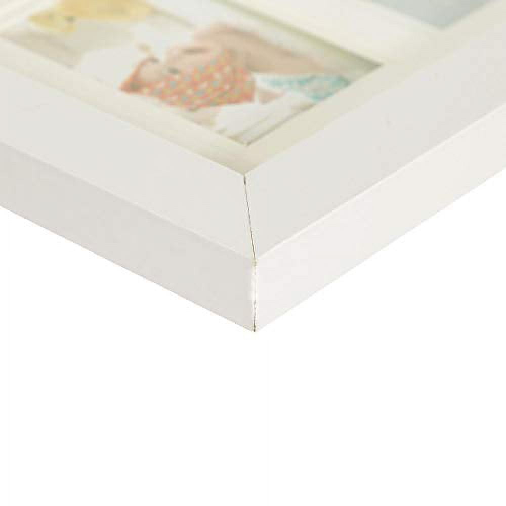 13 Opening Collage Picture Frame K-12 with Double White Mat - Displays One 4x6 and Twelve Wallet Size 2.5x3.5 - Wall Mounting, Landscape, Portrait