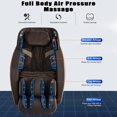 thumbnail image 3 of BestMassage Full Body Zero Massage Chair with Bluetooth 3D Speaker and Built-in Heat Therapy,Brown, 3 of 7