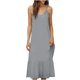 thumbnail image 1 of Vestido Largo de Hombro sin Mangas Cómodo sin Mangas Vestido Sólido de Cuello Redondo para Verano Y Primavera Vestido Casual Pantalones para Mujeres, 1 of 6