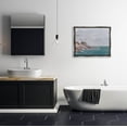 thumbnail image 2 of Stupell Industries Rocky Cliff Ocean Landscape Painting Luster Gray Floating Framed Canvas Print Wall Art, Design by Savannah Miler, 2 of 6