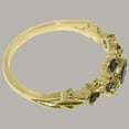 thumbnail image 4 of LBG British Made 18k Yellow Gold Natural Sapphire Womens Promise Ring - 33 size options - Size 9.5, 4 of 7