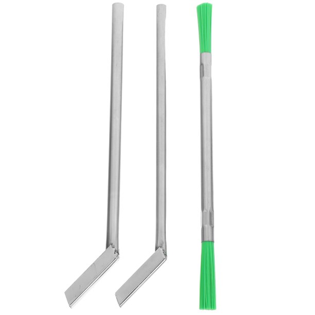 FELTECHELECTR 1Jgo Herramienta Compacta Para Limpieza De Puertas Y Ranuras De Elevador Con Cepillo Nylon