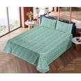 thumbnail image 4 of Ambesonne Damask Fitted & Flat Sheet with Sham 3 Pcs Set, Flowers Motif Vintage Print, Twin, Seafoam and Ivory, 4 of 5