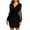 A-Black276, variant on Ruched Bust Mini Dress For Women Long Sleeve V Neck Sparkle Mesh Sleeve Bodycon Dress Chic Night Out Dress