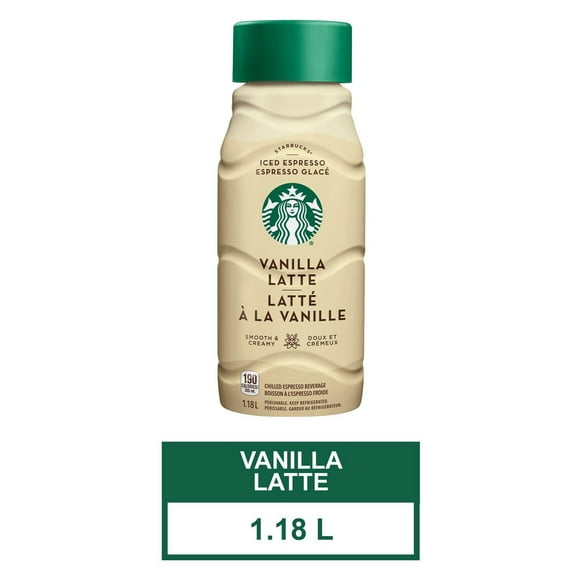 Espressos glacés Classiques Starbucks Latte à la vanille en bouteille de 1,18 L 1,18L