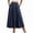 N700 Dark Blue, variant on Curuila Womens Denim Skirts With Pocket Solid Color Elastic Waistband Elegant Long Skirts For Women Size L