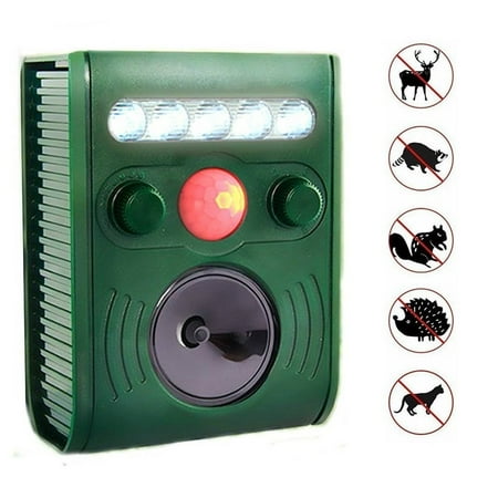Animal Repeller Solar Ed Ultrasonic Bird Repellent With Strobe Led Light To Scare Pigeon Deer Ra Fox Marten Cat Dog Away Pir Motion