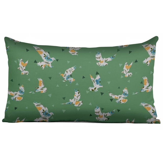 Vargottam Luxe, Imprimé Vert Menthe 4 Housses de Coussin Décoratives -20x12 Pouces