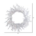 thumbnail image 2 of Vickerman 30" Flocked Winter Twig Artificial Christmas Wreath, Clear Dura-lit Incandescent Mini Lights, 2 of 2