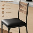 thumbnail image 5 of Studyset Bar Stools, Wooden Barstools, Faux Leather Upholstered Bar Chair with Backrest and Footrest Thick Cushion, Kitchen Breakfast Bar Chairs Counter Height Bar Stools Counter Height Upholstered Ba, 5 of 7