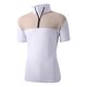 thumbnail image 4 of Ceisia Men's Slim Fit Short Sleeve Half-Zip Color-Blocked Top Waffle-Knit Texture Spring Summer Shirt Gift, 4 of 6