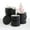 Black, variant on Unikpackaging Set of 3 pcs, Round Flower/Gift Boxes with Lids, White