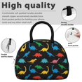 thumbnail image 4 of Dinosaur and Silhouette Black Pattern Insulated Lunch Bag,Leakproof Large Capacity Lunch Box for Work,Picnic or Travel,11.4 X 6.7 X 8.3 Inches, 4 of 6