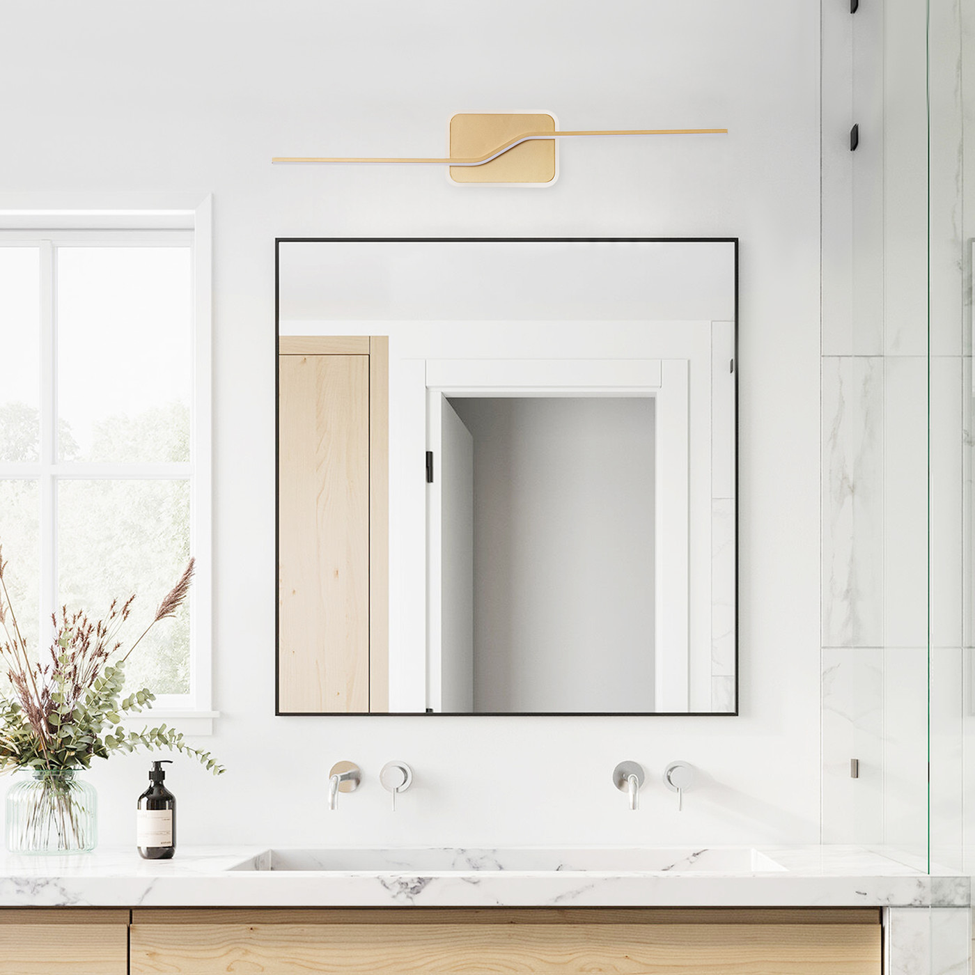 Modern LED Vanity Light Fixture Classic Bathroom Linear Wall Sconce Over the Mirror Gold Retro Vanity Lighting