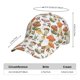 thumbnail image 2 of Fotbe Mushrooms Gorro Clásico de Béisbol, Gorra Ajustable con Broche Snapback, Gorro de Exterior de Algodón Suave, 2 of 6