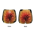 thumbnail image 3 of Cauagu Orange Dalia Print Women's 2 in 1 Running Shorts Athletic Workout Gym Yoga Shorts Running Shorts for Women-Small, 3 of 7