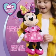 Disney Jr. Colorfinity Minnie Mouse, Interactive Plush Toy, Over 40 Interactions, Ages 3 and Up
