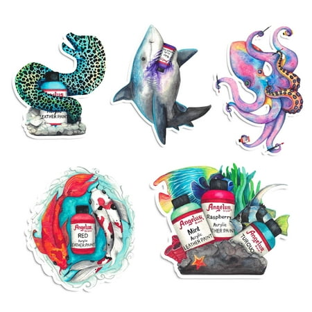 UPC: 0086366090060 | Angelus Sticker Pack Pack of 5 Aquatic Series