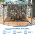 thumbnail image 5 of MUCHANT 10x8 FT Gazebo, Splicable Wall Mounted Gazebo & Pergola with Aluminum Frame, Awnings for Patio, for Backyard, Deck, Gray, 5 of 6