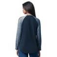 thumbnail image 2 of Women's G-III 4Her by Carl Banks Navy Houston Astros Top Dog Raglan Long Sleeve V-Neck T-Shirt, 2 of 2