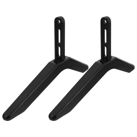 ELAYARD 2Pcs Black TV Mount Stand Tabletop Bracket No Drilling Space Saving Design