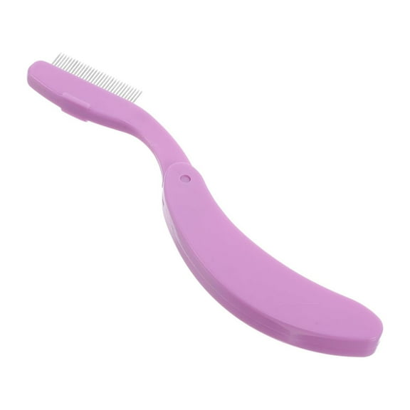 HHBEAUTY Folding Eyelash Comb, Stainless Steel Metal Teeth Eyebrow Separator Comb Lash and Brow Makeup Applicator Brush Professional Tool for Define Lash