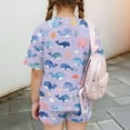 thumbnail image 7 of Grblisyd Girls Outfits Size 10-12 Cute Short Sleeve Crew Neck T-Shirts and Elastic Waist Shorts Kids Fashion Animal Print Clothing Sets, 7 of 7