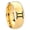 Gold Plated, variant on Gemini Zodiac Dome Gold Plated Tungsten Men Ring 10MM