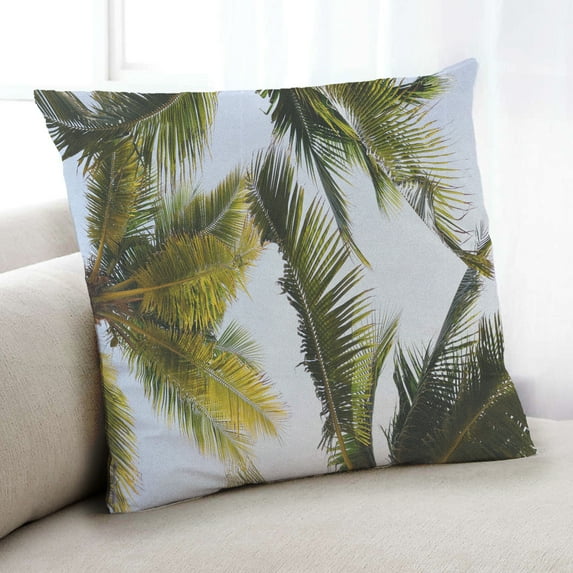 Ahgly Company Plants Palm Tree Indoor Throw Pillow, 18 inch by 18 inch