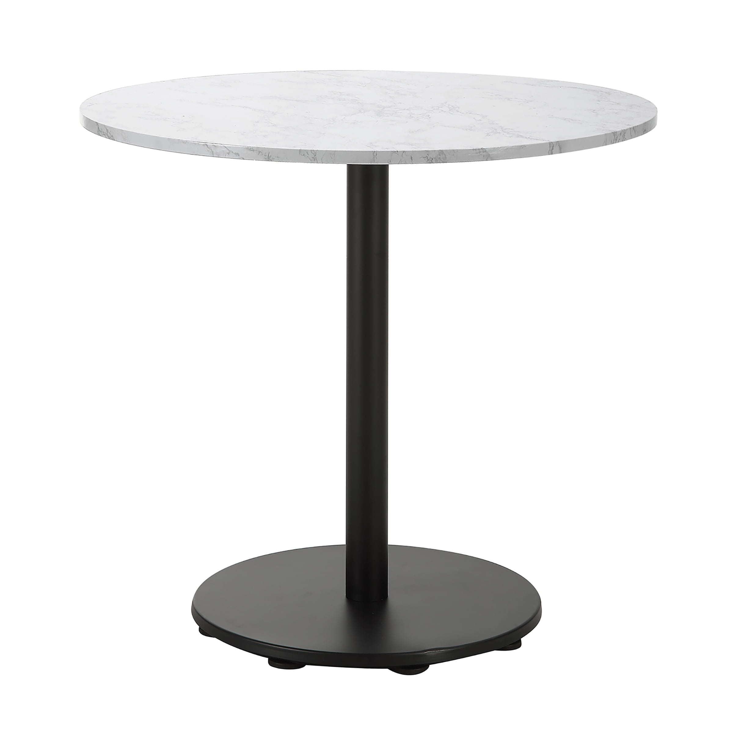 Mainstays 3 Piece Indoor Dining Bistro Set Wood Table Top Two Black Seat Chairs