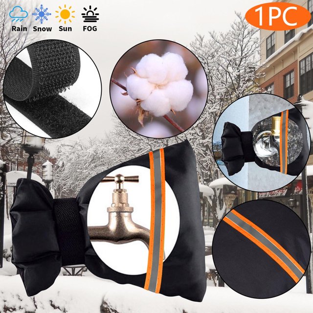 Iumwxz Housse de Robinet Réutilisable avec Ruban Réfléchissant pour Outil d'Hiver Extérieur Maison Multicolore Coton Offres sports & Loisirs