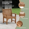 thumbnail image 5 of WestinTrends Malibu Outdoor Patio HDPE Adirondack Dining Arm Chair, Teak, 5 of 14
