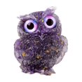thumbnail image 3 of Estatua de búho, recuerdo, colección de animales, regalo, decoración de escritorio, mini figura de búho Violeta, 3 of 9