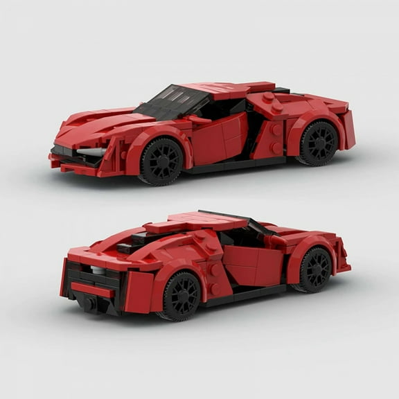 MOC Racing Sports Car Vehicle Speed Champion Racer Building Blocks Brick Supercar Creative Garage Kids Toys Boys Gifts Technique