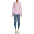 thumbnail image 2 of Blu White Blu Women's Ruffled Button-Front Shirt, 2 of 5