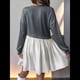 thumbnail image 5 of Vestido Corto Informal de Corte A con Cuello Redondo, Larga y Dobladillo con Volantes para Mujer Gris Oscuro M, 5 of 9