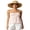 Pink, variant on Women's Summer Slim Camisole Beaded Spaghetti Strap Tank Tops Smocked Bust Sleeveless Shirt for Streetwear