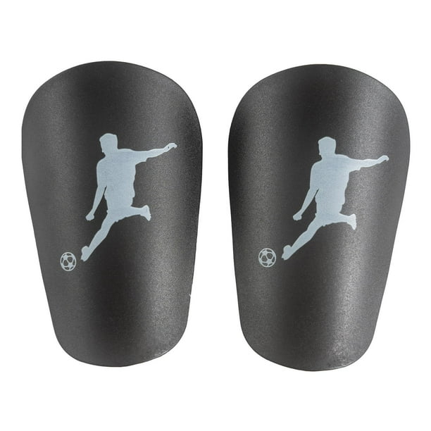 1 par de espinilleras de fútbol, equipo de protección, fútbol, protectores de entrenamiento Negro S