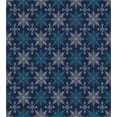 thumbnail image 3 of Snowflake Queen Size Duvet Cover Set, Winter Holiday Theme Eight Pointed Star Christmas Pattern, Decorative 3 Piece Bedding Set with 2 Pillow Shams, Pale Sea Green Dark Blue Pale Blue, by Ambesonne, 3 of 3